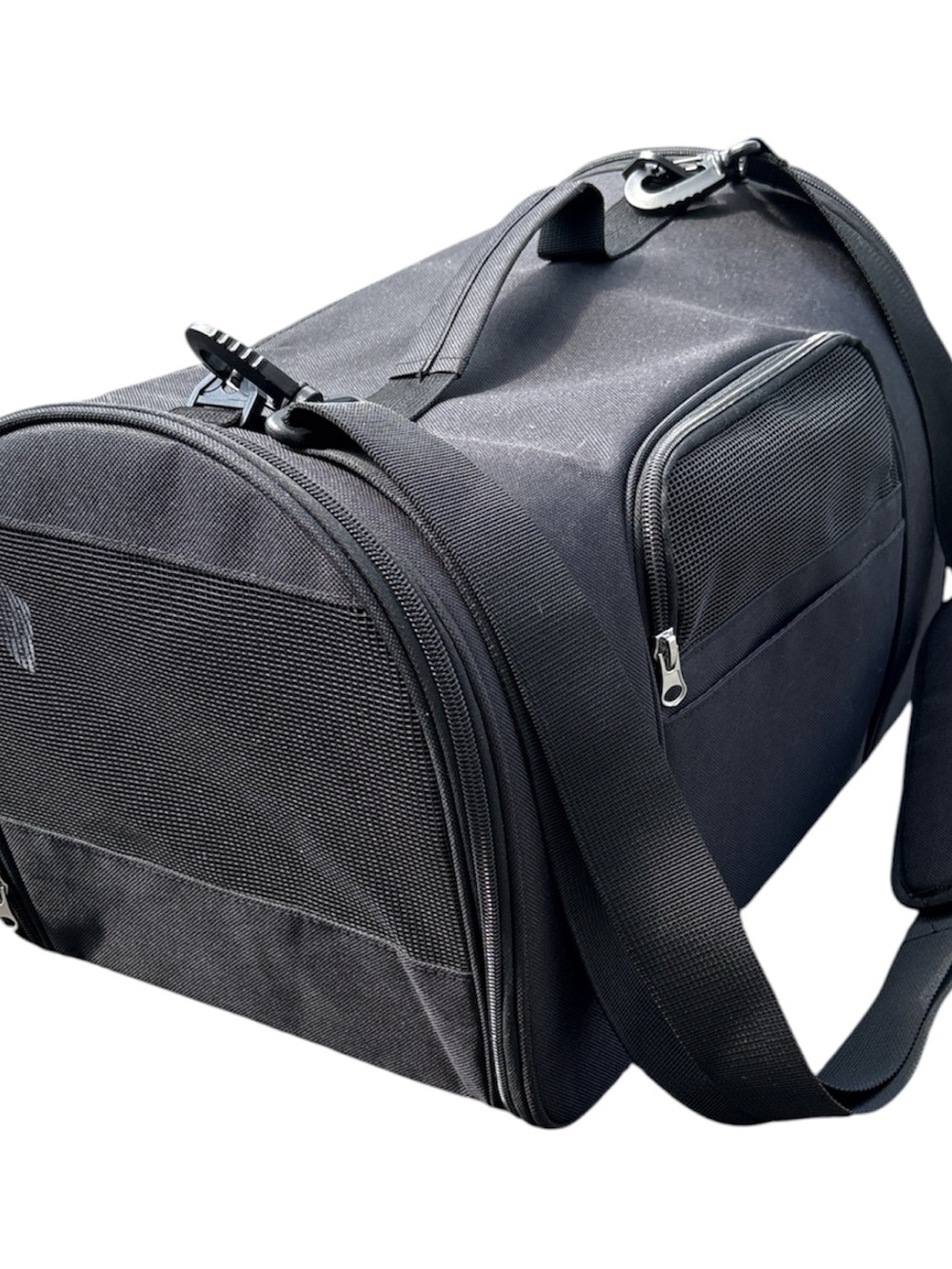 Classic Black Small Pet Carrier with Shoulder Strap